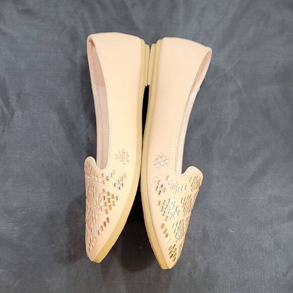 BRAND NEW FOREVER COMFORT RHINESTONE EMBROIDERED SLIP-ON WOMEN"S BALLET FLAT - Picture 11 of 16